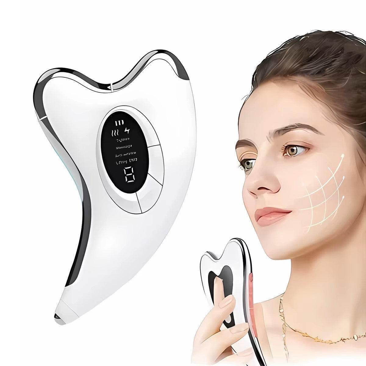 Masseur Gua sha: Appareil de lifting du visage à microcourant électrique, raffermissant - The Trendy Boutik