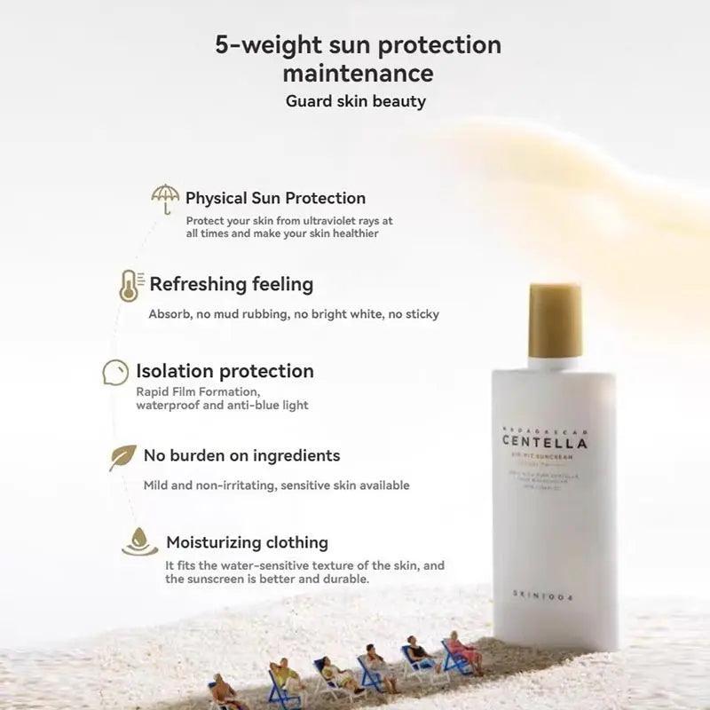 Crème solaire air fit plus- Protection UV & Contrôle du Sébum Angel Centella Sunscreen SPF 50+ PA++++ - The Trendy Boutik