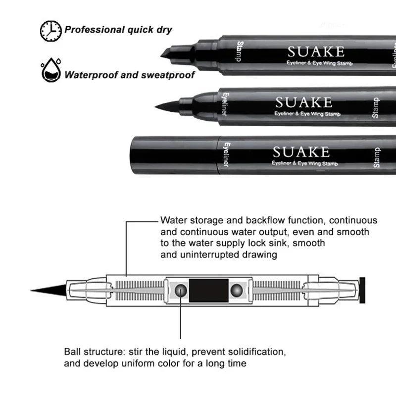 Crayon Eyeliner liquide 2 en 1, résistant à l'eau.