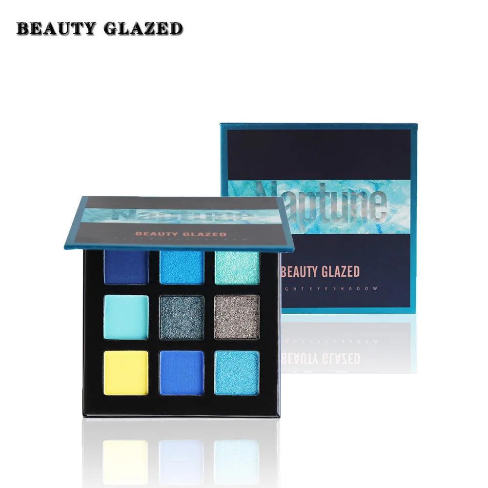 Beauty Glazed 9 Colors Eyeshadow Pallete Pink Yellow Glitter Shimmer Matte Eye Shadow Makeup Palette Cosmetic Waterproof Pigment The Trendy Boutik