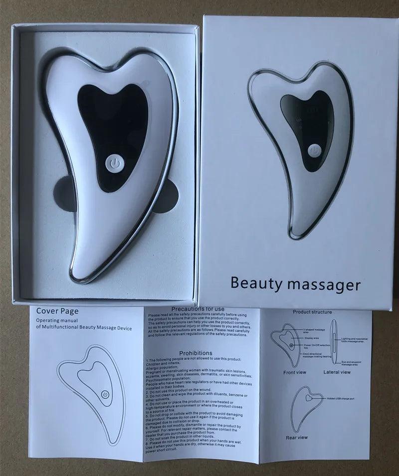 Masseur Gua sha: Appareil de lifting du visage à microcourant électrique, raffermissant - The Trendy Boutik